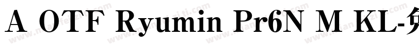 A OTF Ryumin Pr6N M KL字体转换